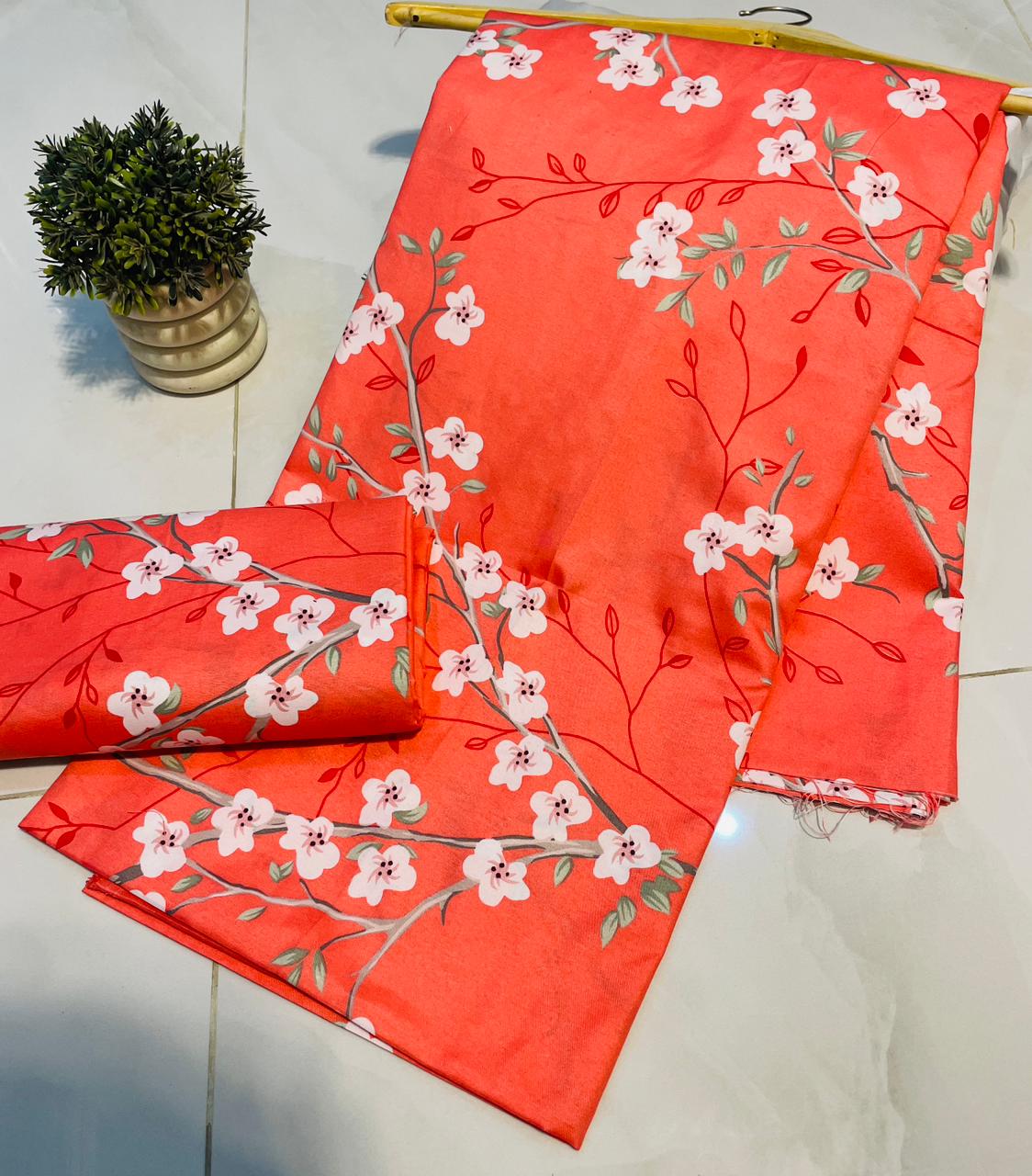 Mid Session Unstitched Cotton Suit – Digital Print Aroma Cotton – 4.5 Meter – Premium Quality