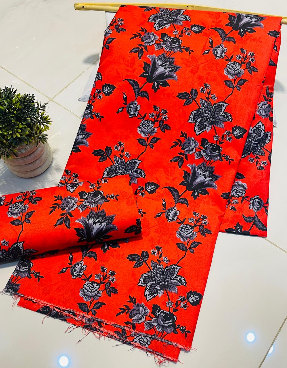 Mid Session Unstitched Cotton Suit – Digital Print Aroma Cotton – 4.5 Meter – Premium Quality