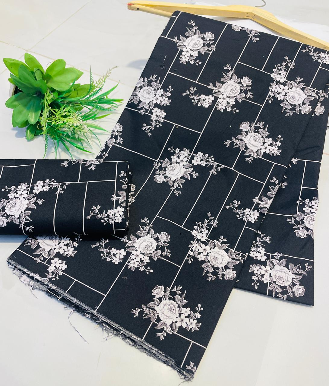 Mid Session Unstitched Cotton Suit – Digital Print Aroma Cotton – 4.5 Meter – Premium Quality