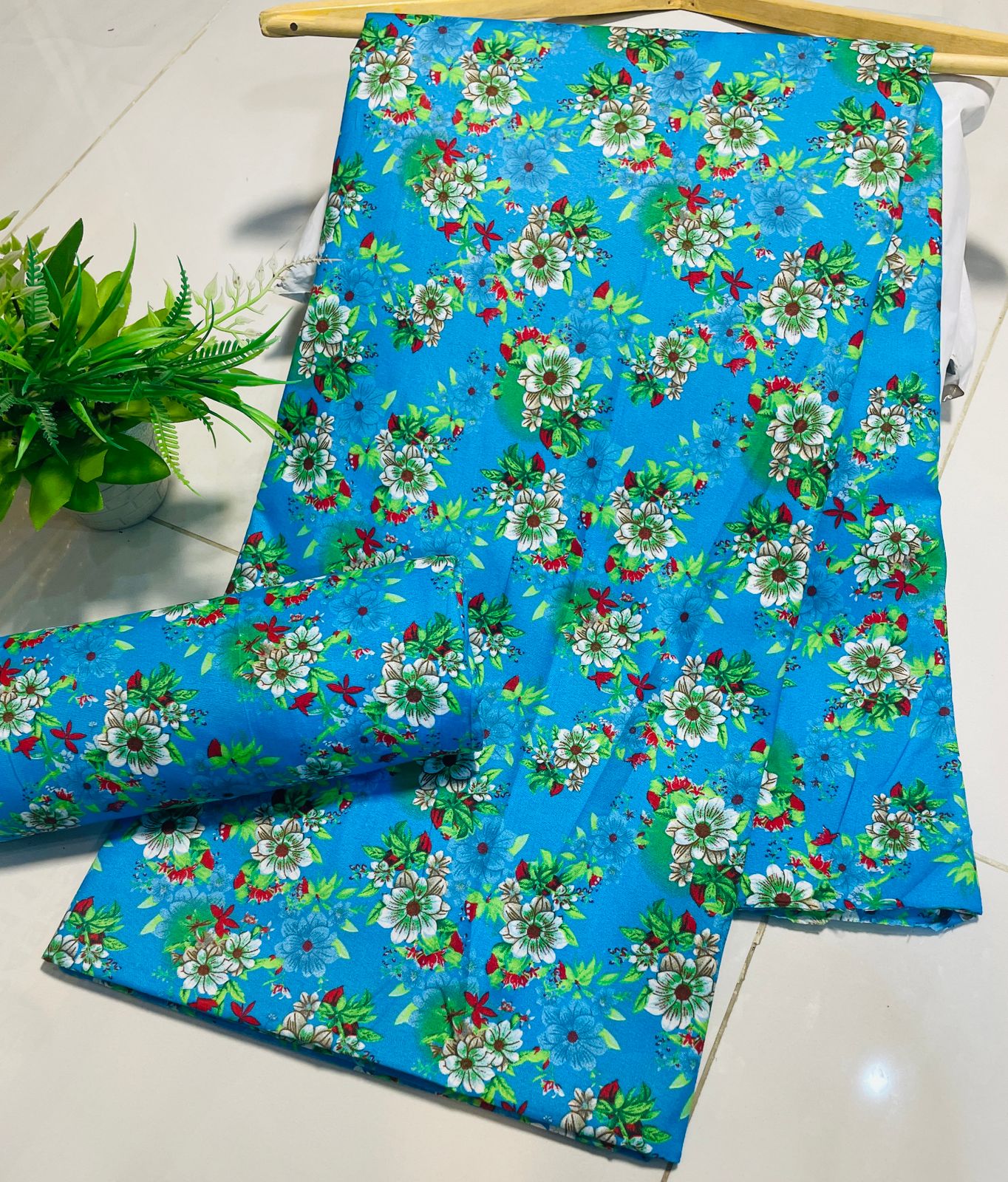 Summer Cotton UnStitched Suit