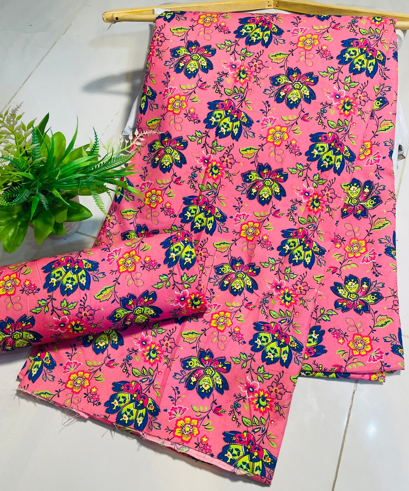 Summer Cotton UnStitched Suit