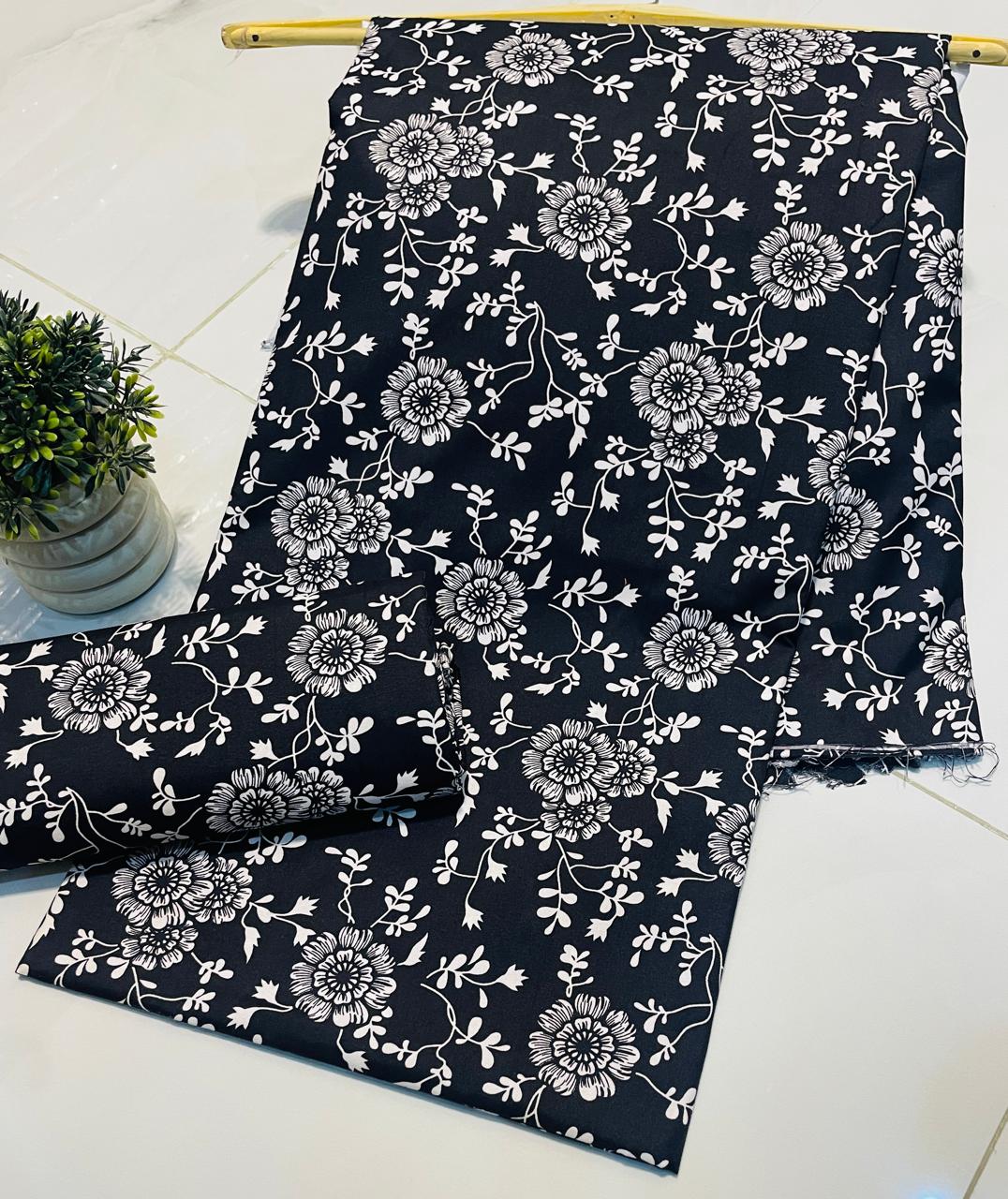 Summer Cotton UnStitched Suit