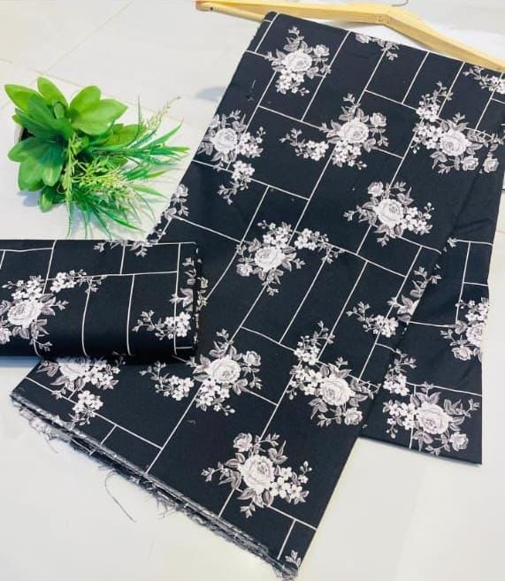 Summer Cotton UnStitched Suit