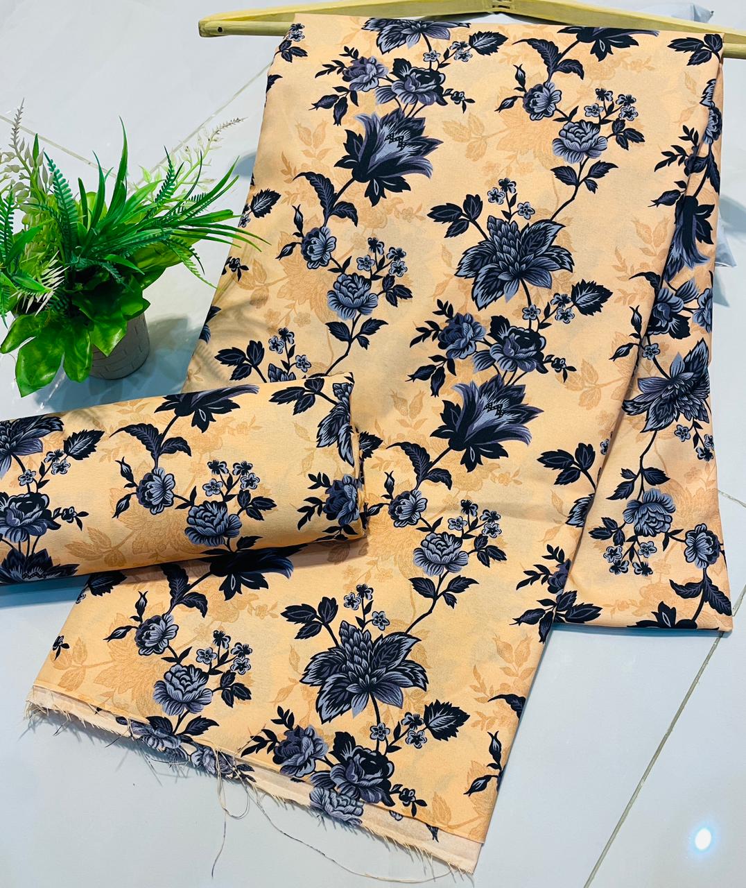 Summer Cotton UnStitched Suit