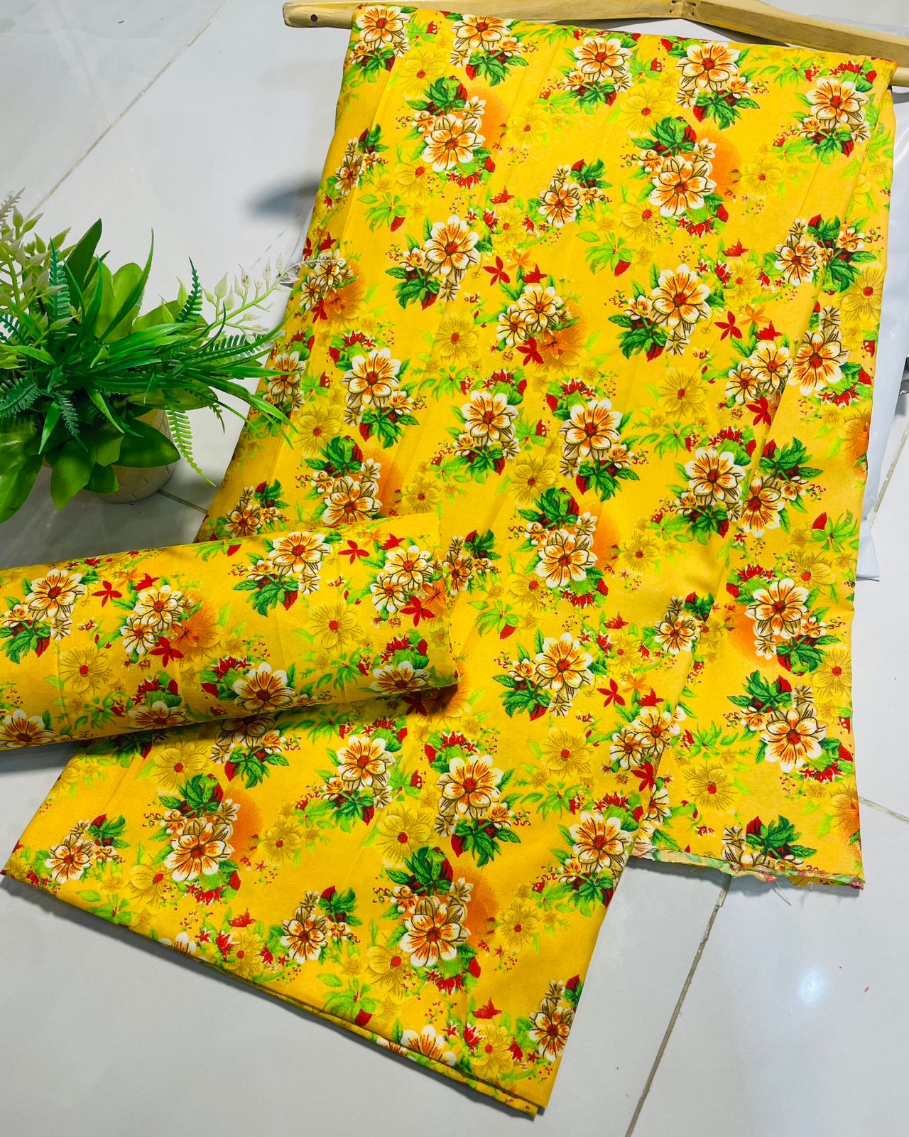 Summer Cotton UnStitched Suit