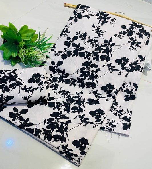 Mid Session Unstitched Cotton Suit – Digital Print Aroma Cotton – 4.5 Meter – Premium Quality