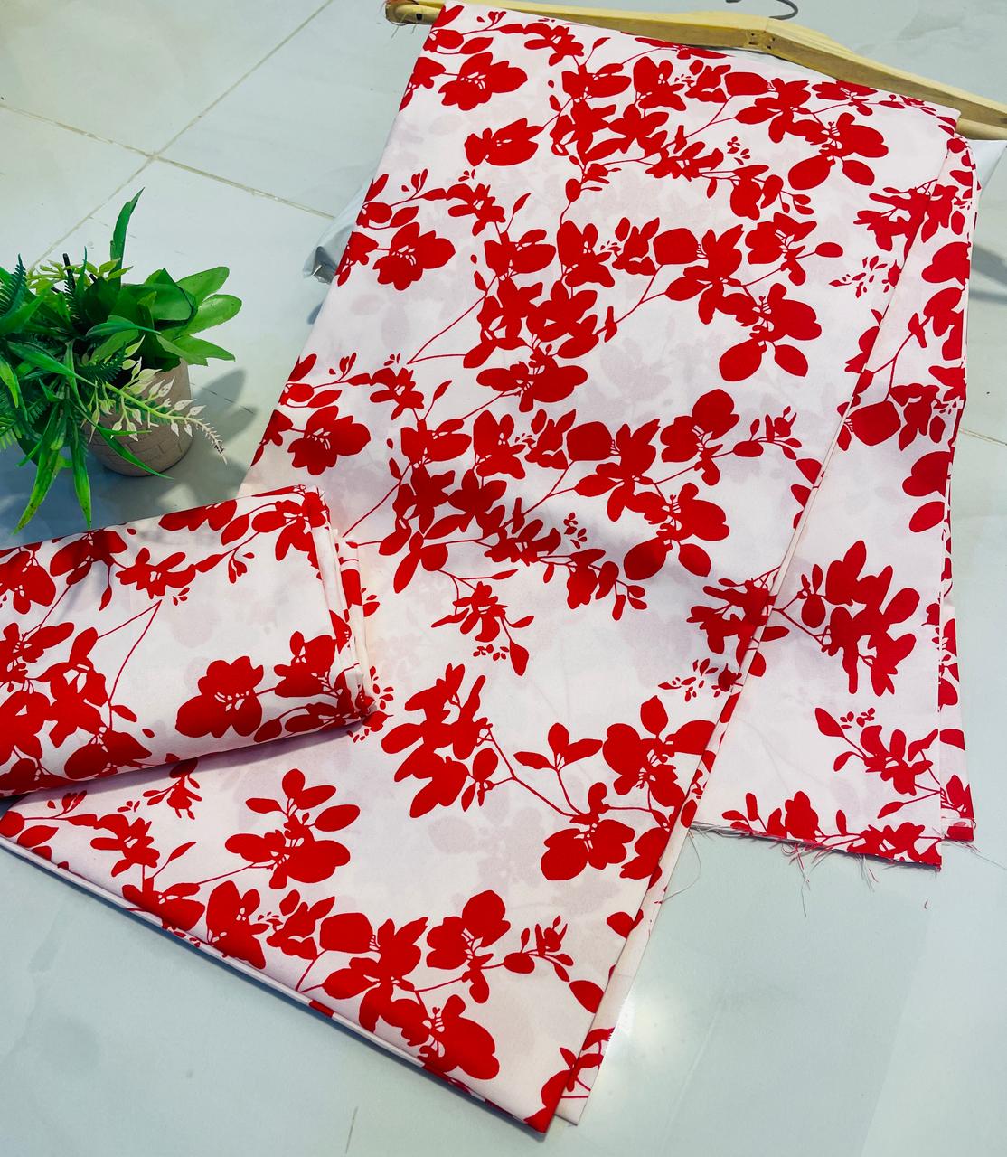 Mid Session Unstitched Cotton Suit – Digital Print Aroma Cotton – 4.5 Meter – Premium Quality