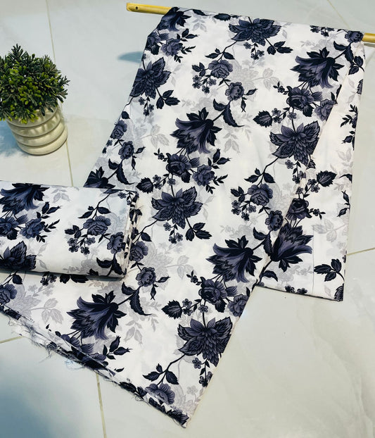 Mid Session Unstitched Cotton Suit – Digital Print Aroma Cotton – 4.5 Meter – Premium Quality
