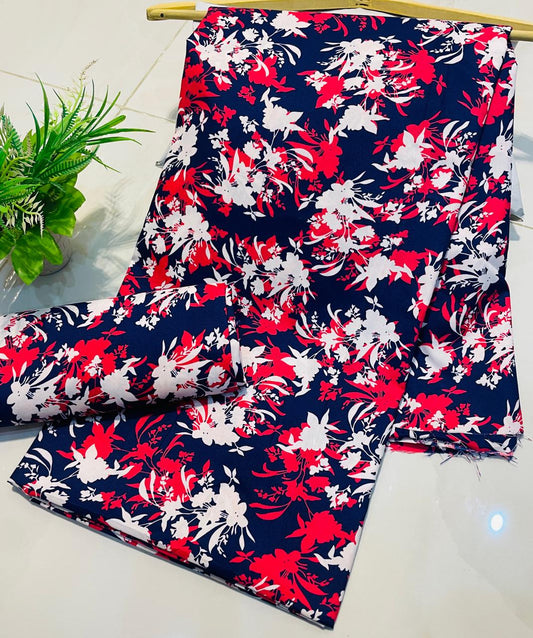 Mid Session Unstitched Cotton Suit – Digital Print Aroma Cotton – 4.5 Meter – Premium Quality