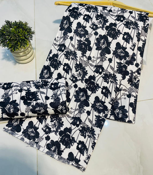 Mid Session Unstitched Cotton Suit – Digital Print Aroma Cotton – 4.5 Meter – Premium Quality
