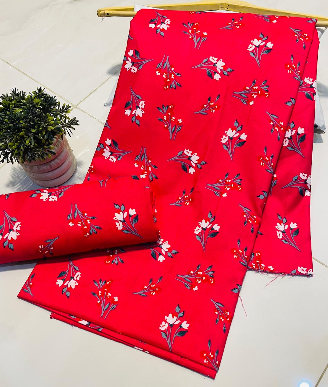 Mid Session Unstitched Cotton Suit – Digital Print Aroma Cotton – 4.5 Meter – Premium Quality