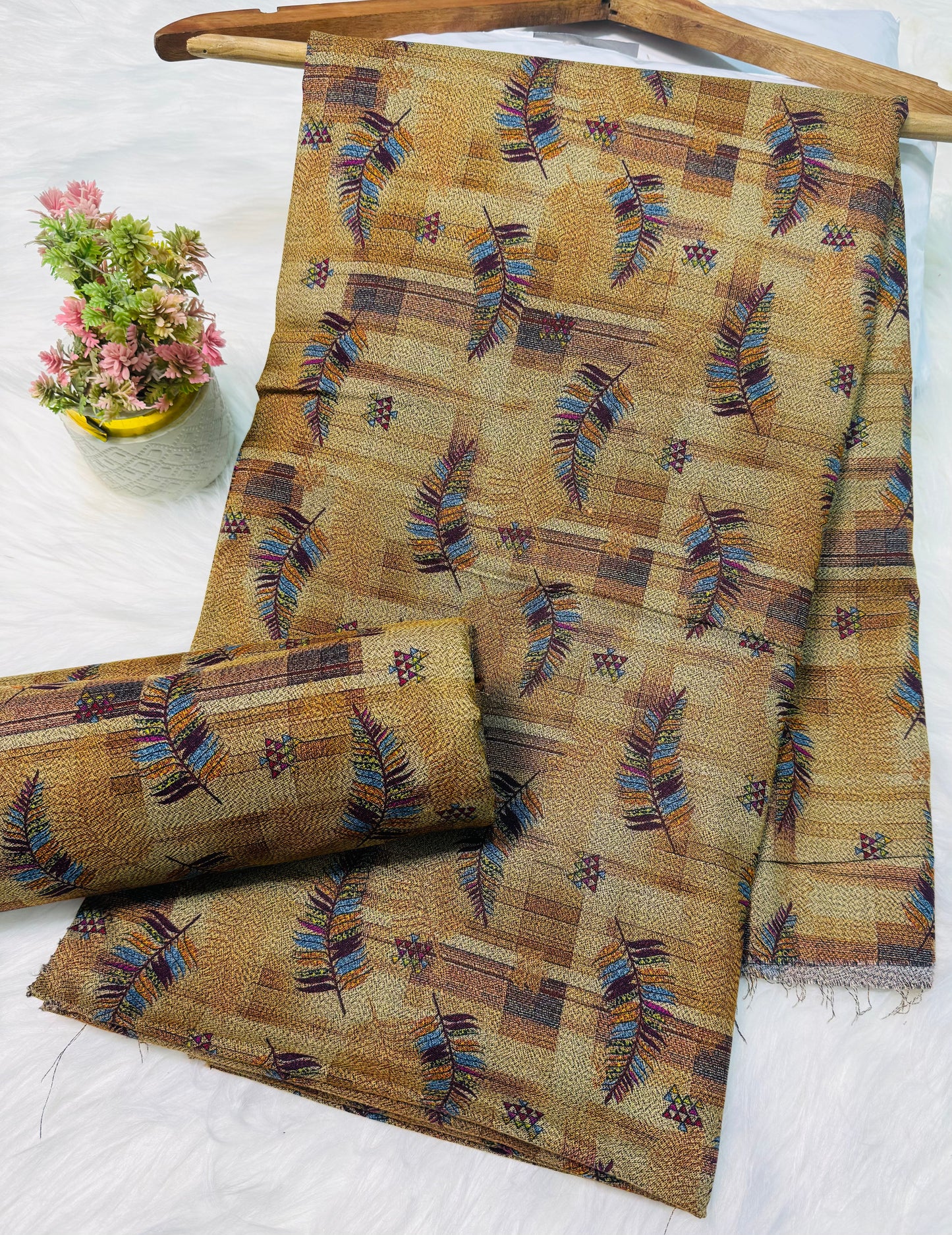 Unstitched Premium Dhanak 2PC Suit Fabric - 008