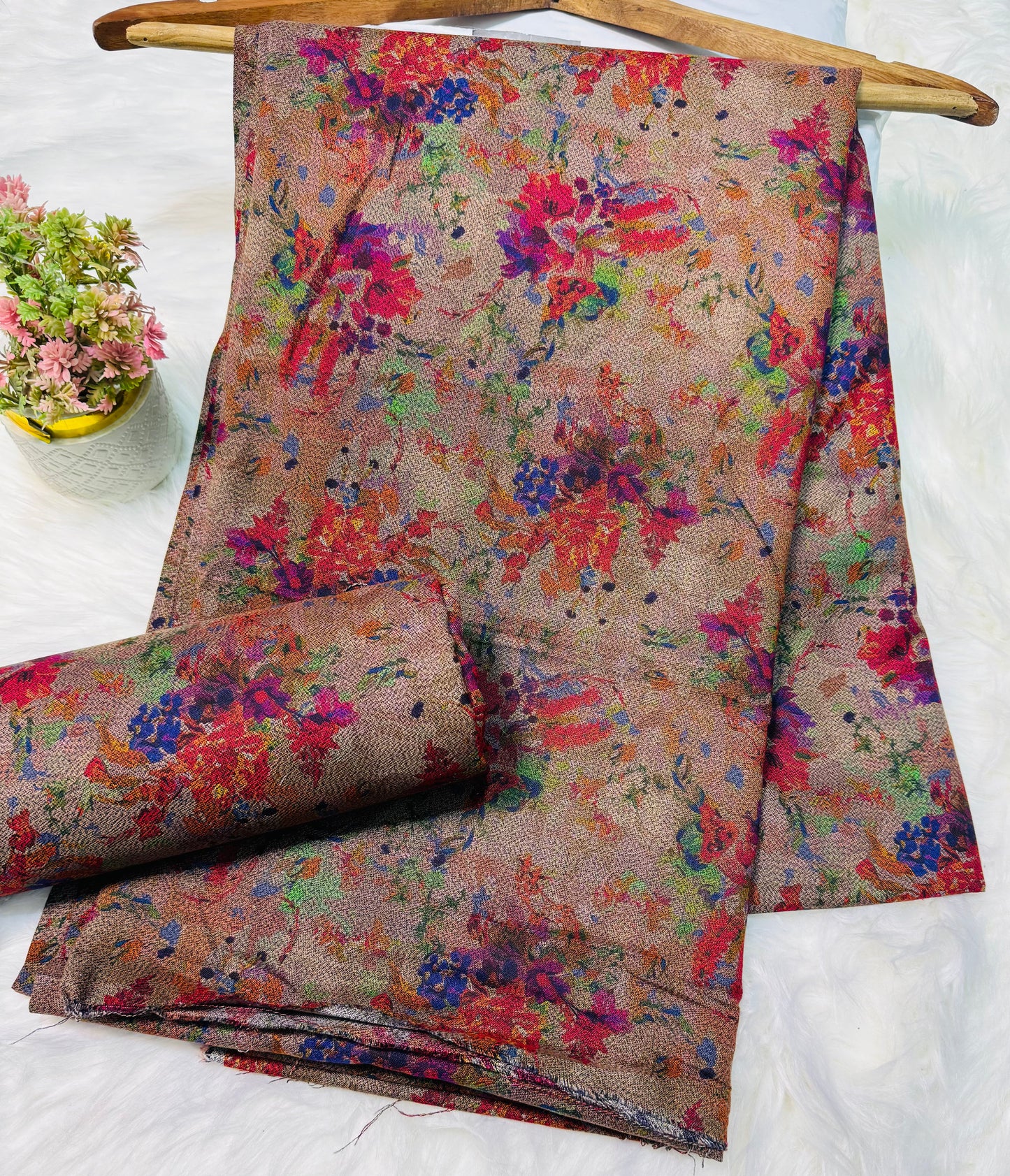 Unstitched Premium Dhanak 2PC Suit Fabric - 006