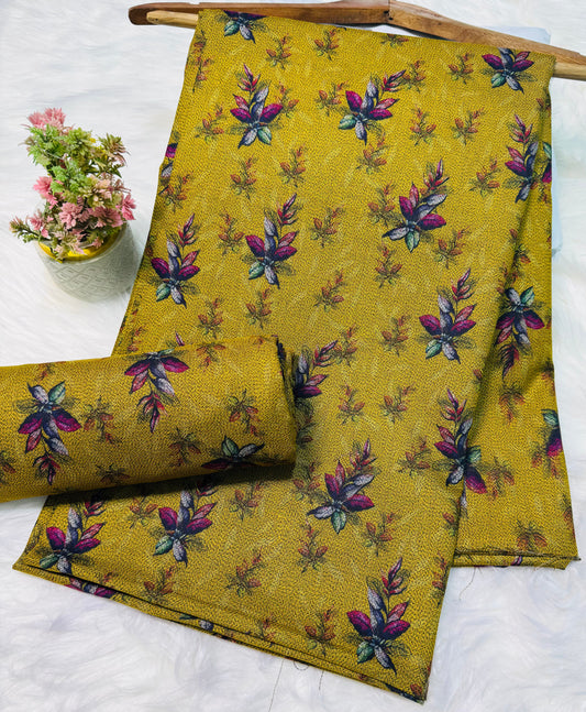 Unstitched Premium Dhanak 2PC Suit Fabric - 003