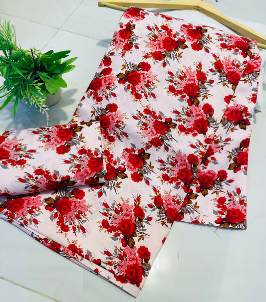 Summer Cotton UnStitched Suit