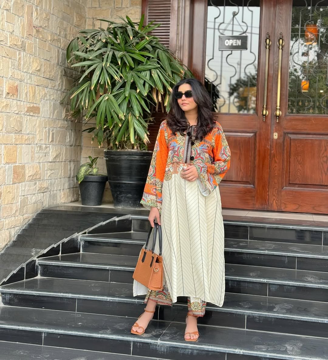 HIRA 2-Piece Digital Printed Co-Ord Set – Premium Silky Lawn | Stitched Sizes S–XL