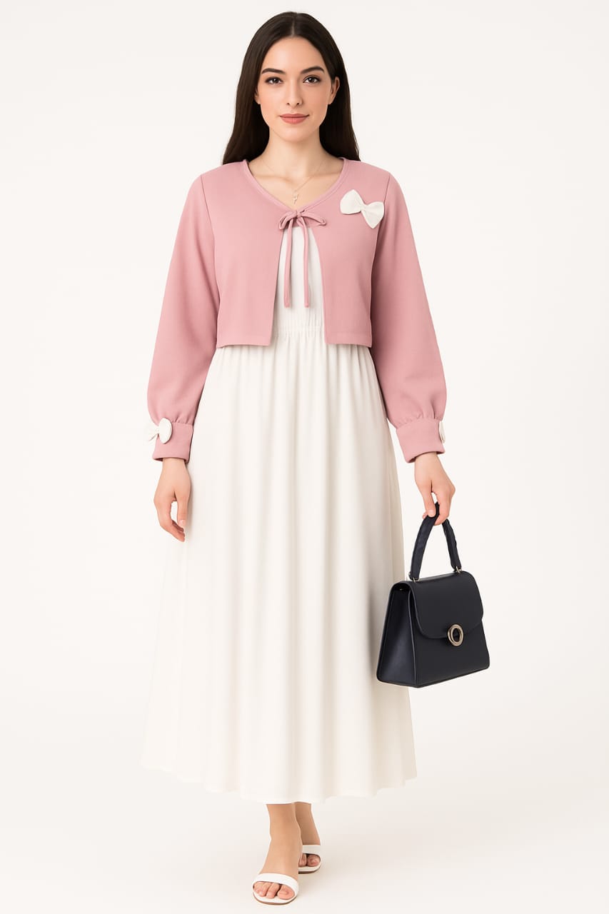 Beautiful Bow coat maxi