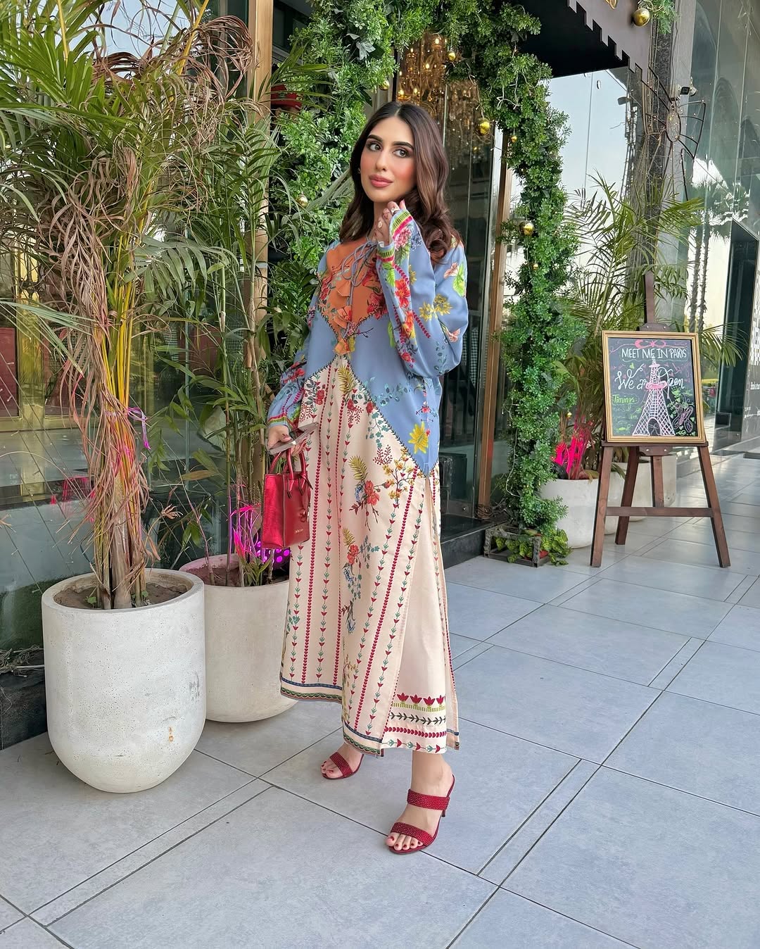 SUNSET BLOOM Co-Ord Set – Silky Lawn 2-Piece