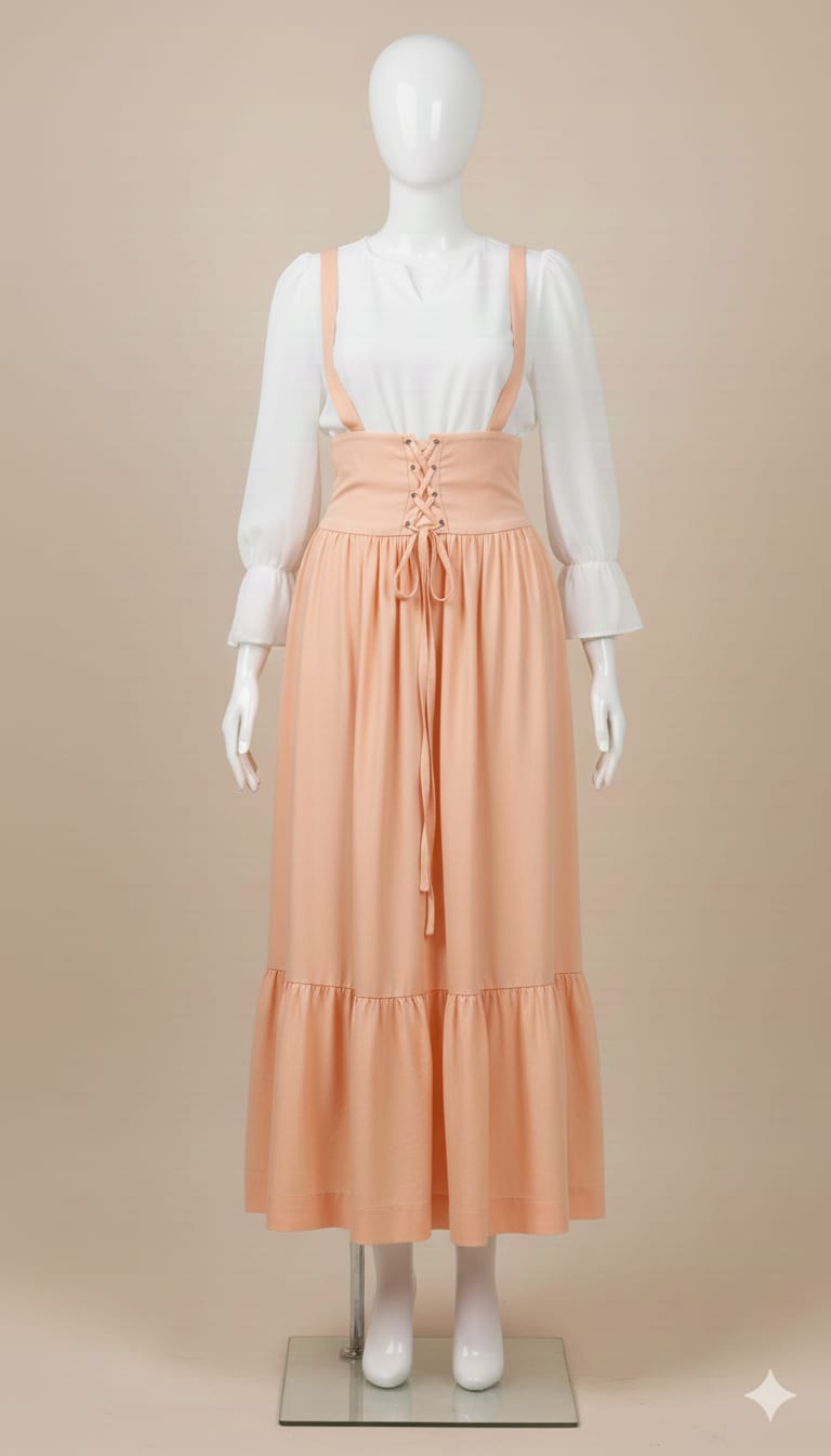 Elegant Strap Frill Maxi