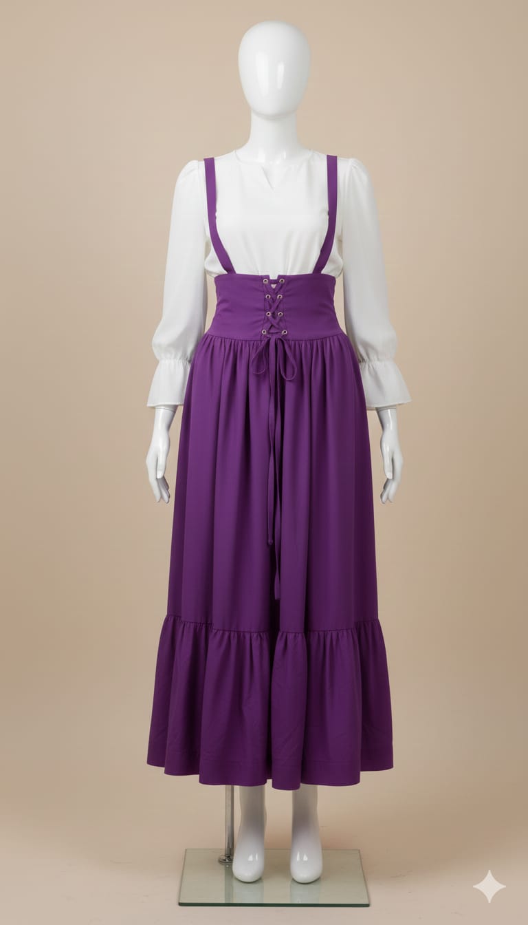 Elegant Strap Frill Maxi