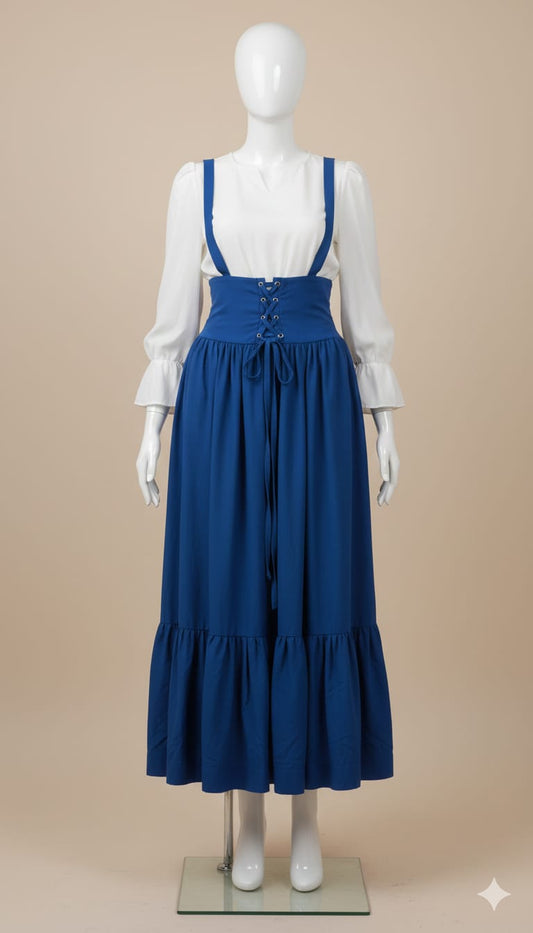 Elegant Strap Frill Maxi