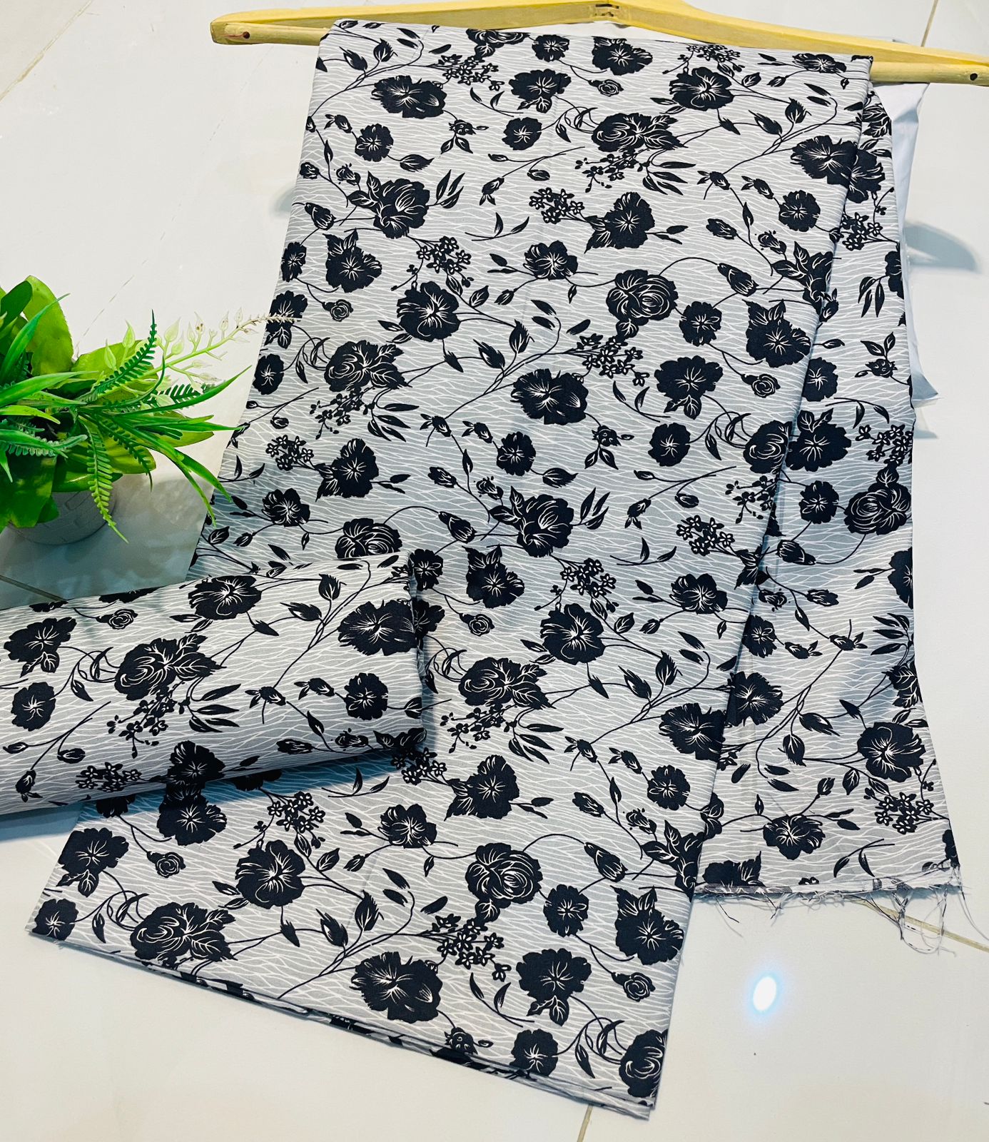 Summer Cotton UnStitched Suit