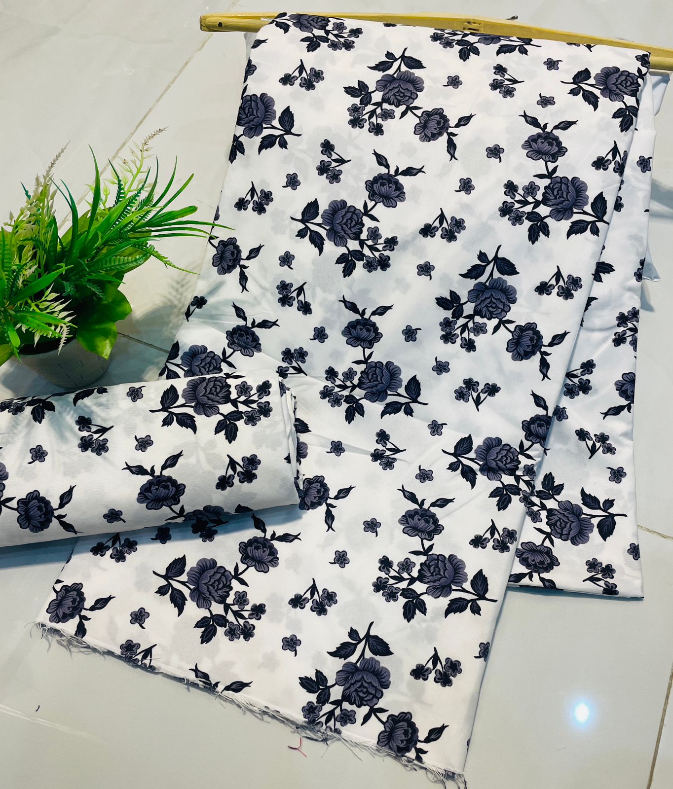 Summer Cotton UnStitched 2pc Suit