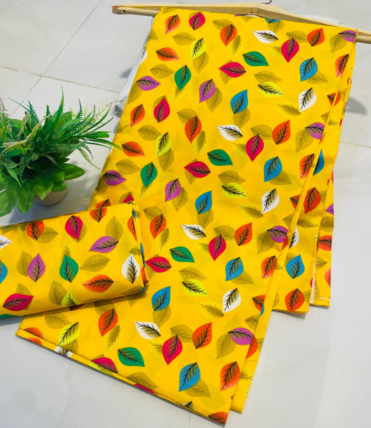 Summer Cotton UnStitched Suit