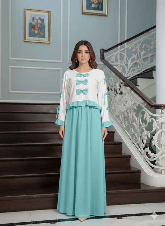 Bow Pookie Maxi 🎀 Aqua blue