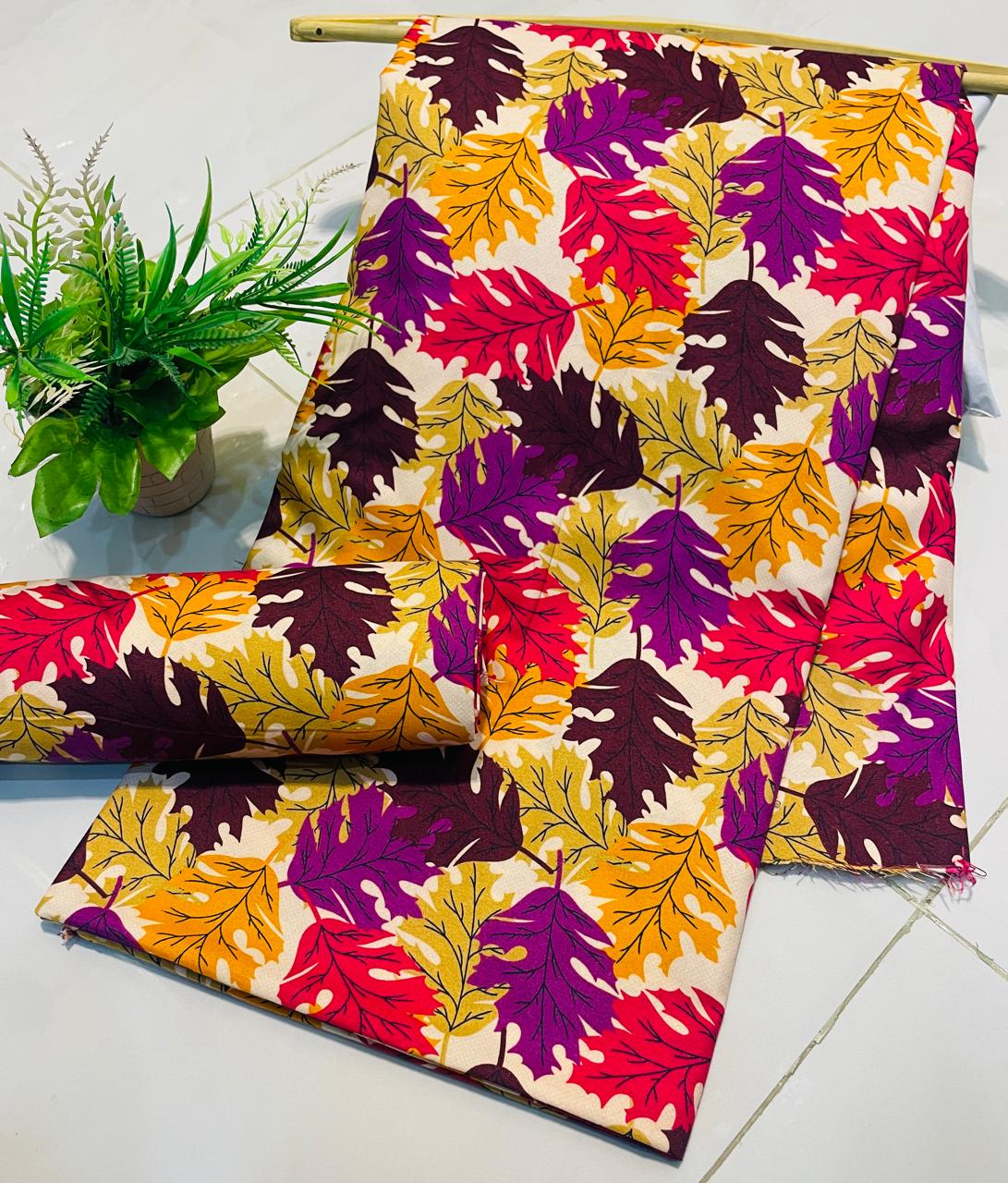 Summer Cotton UnStitched 2pc Suit
