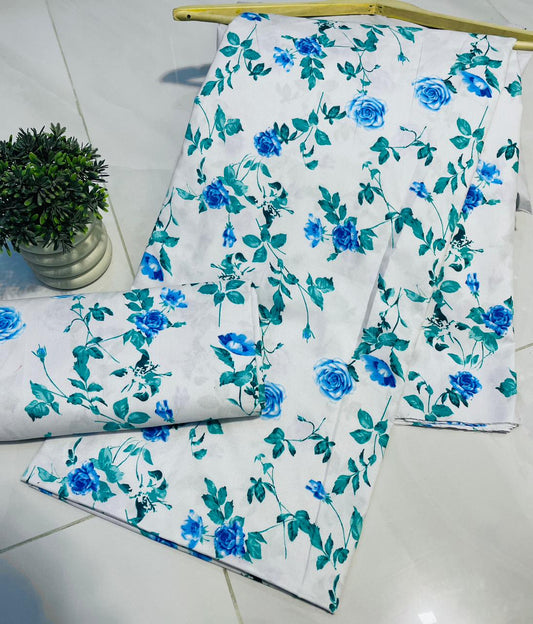 Summer Cotton UnStitched Suit