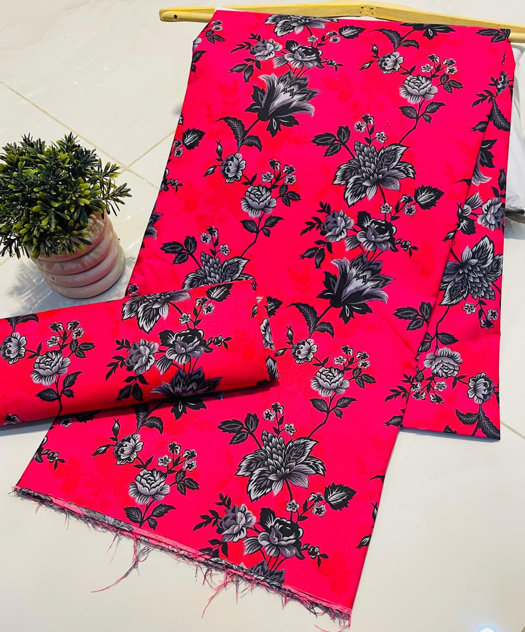 Summer Cotton UnStitched Suit