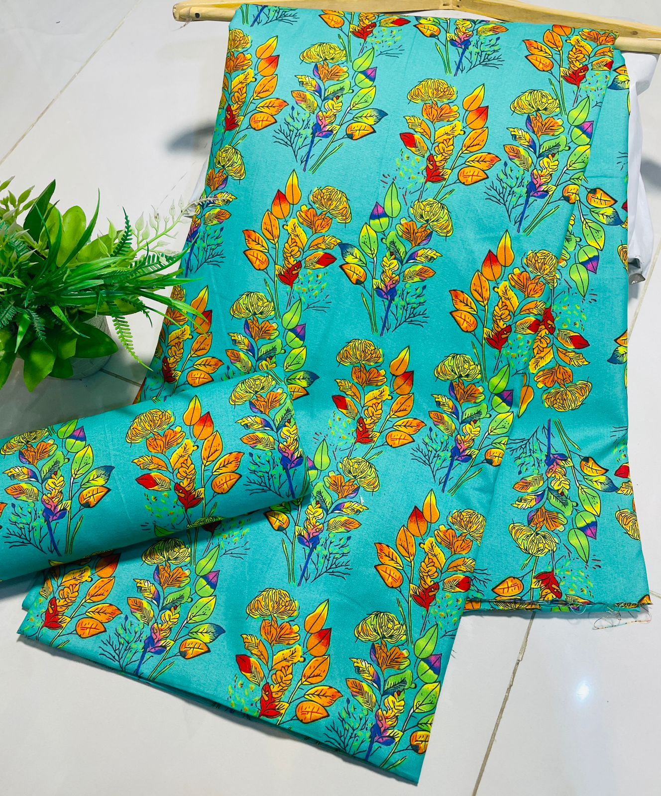 Summer Cotton UnStitched Suit