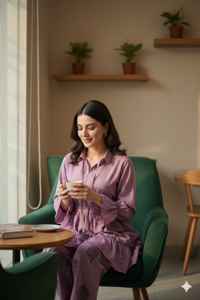 👗 Moti Charm — Western Top & Plazo Set 👗