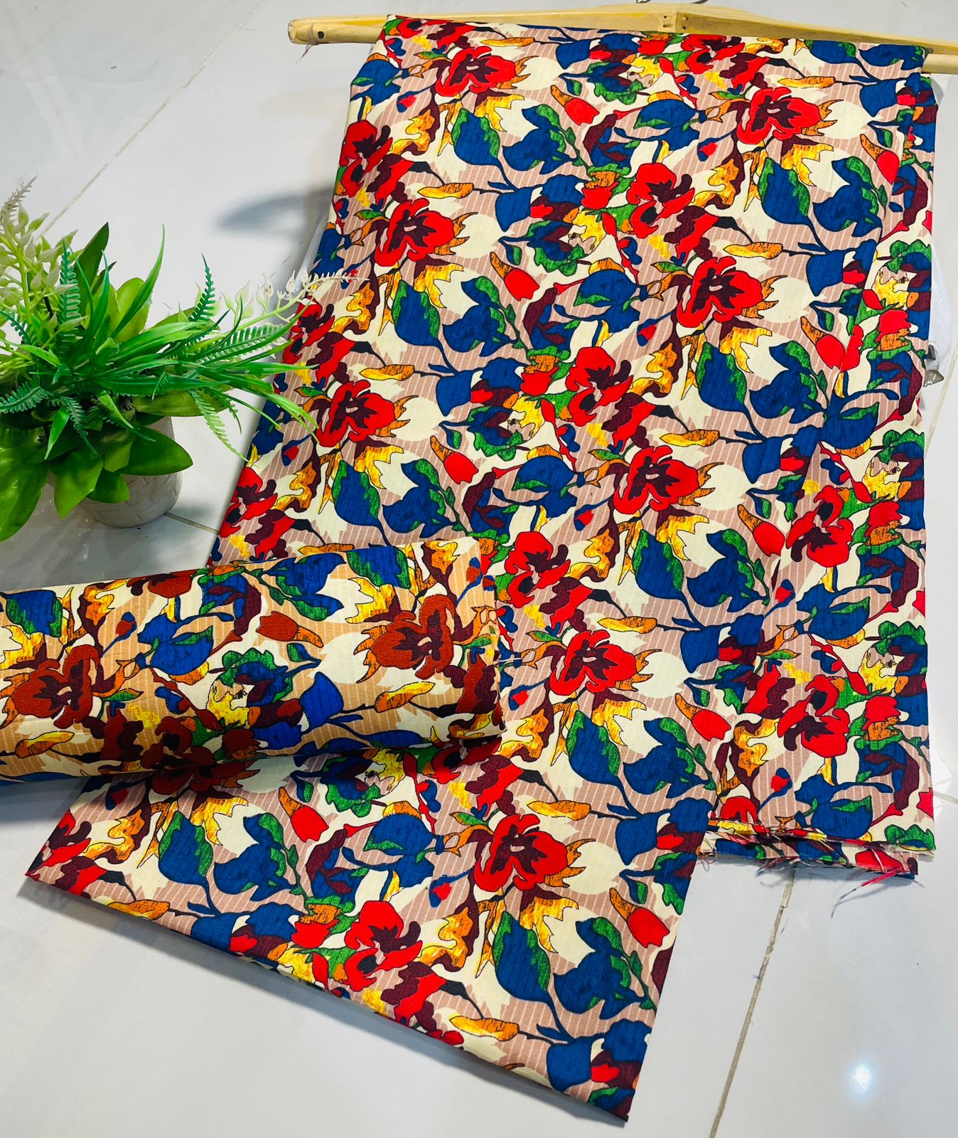 Summer Cotton UnStitched Suit