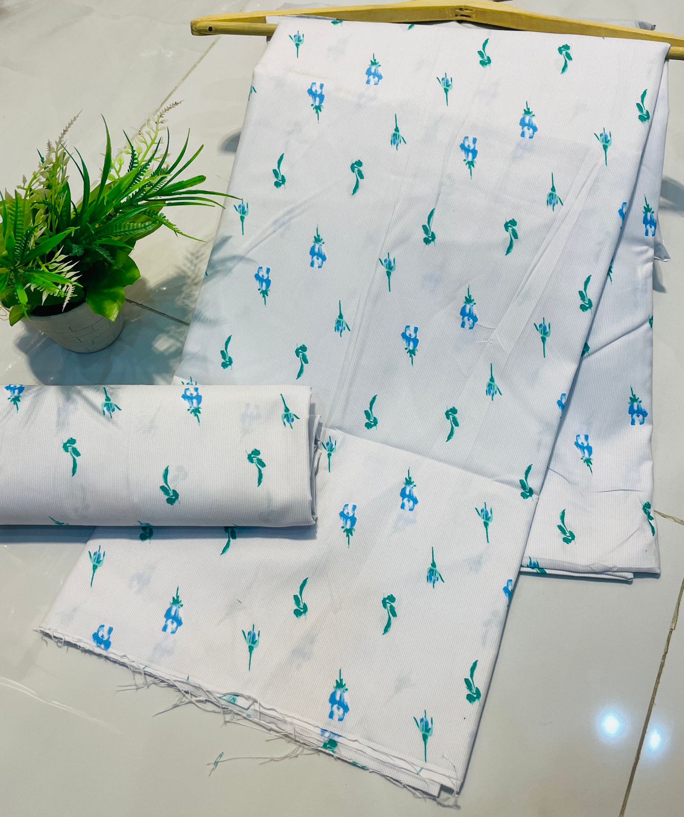 Summer Cotton UnStitched 2pc Suit