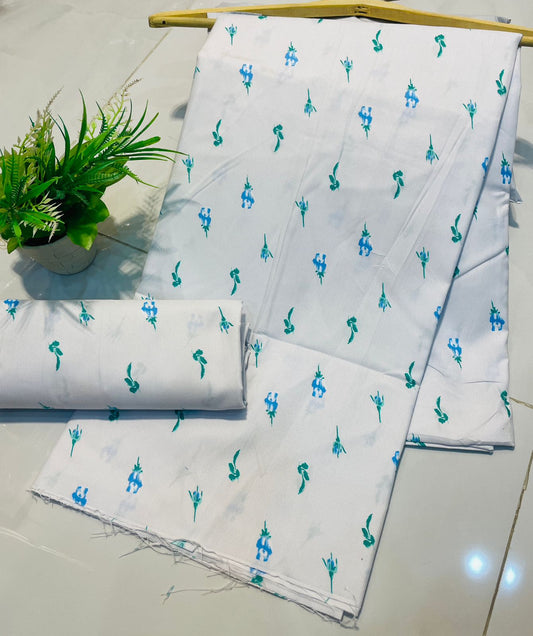 Summer Cotton UnStitched 2pc Suit