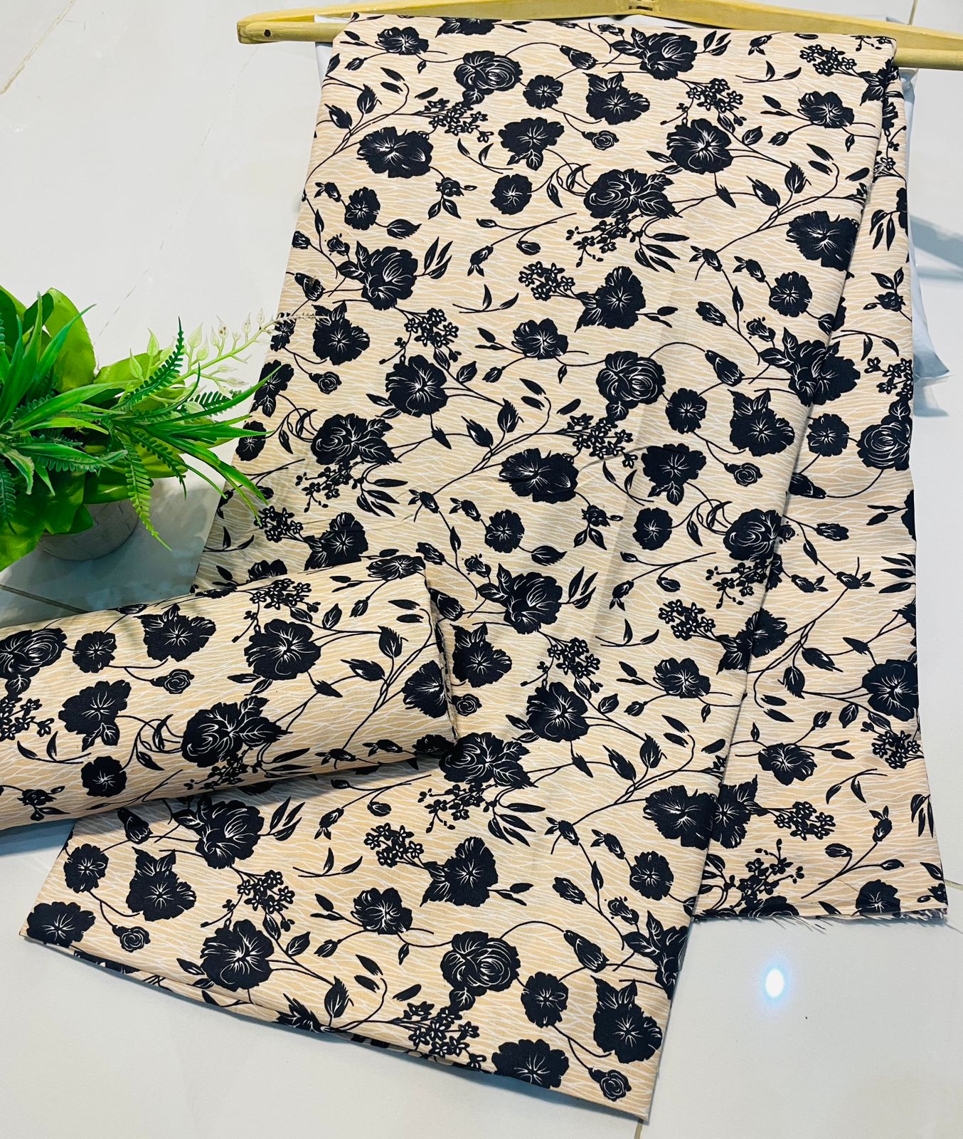 Summer Cotton UnStitched Suit