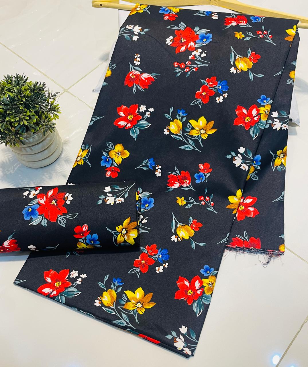 Summer Cotton UnStitched Suit