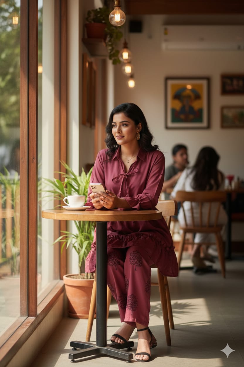 👗 Moti Charm — Western Top & Plazo Set 👗