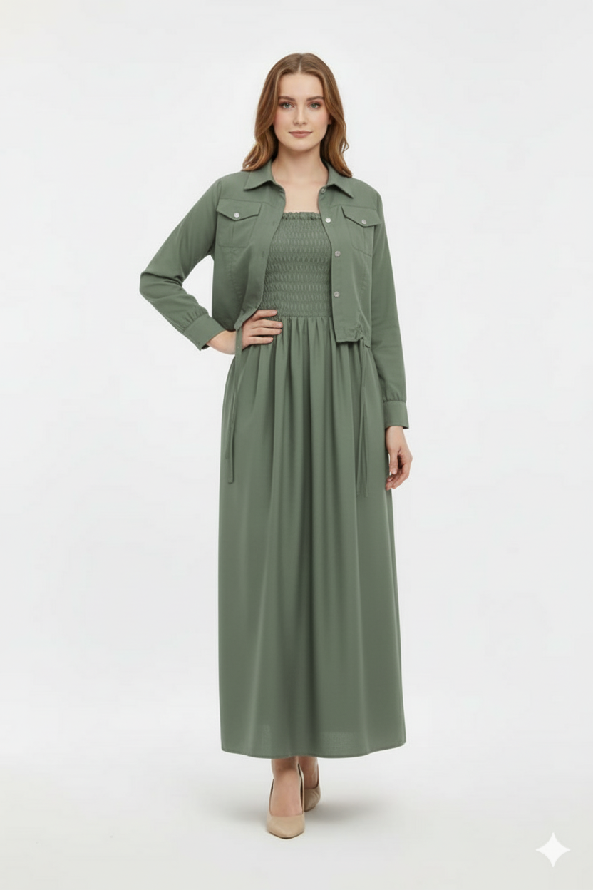 Jacket style Maxi GREY
