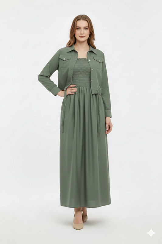 Jacket style Maxi GREY
