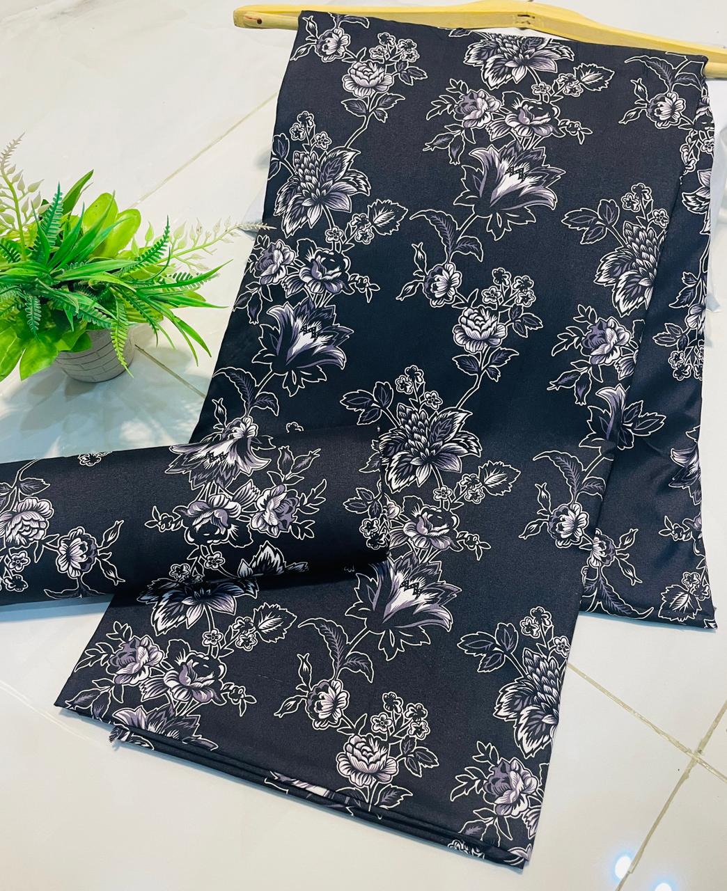 Summer Cotton UnStitched 2pc Suit