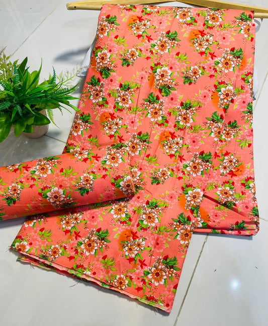 Summer Cotton UnStitched Suit