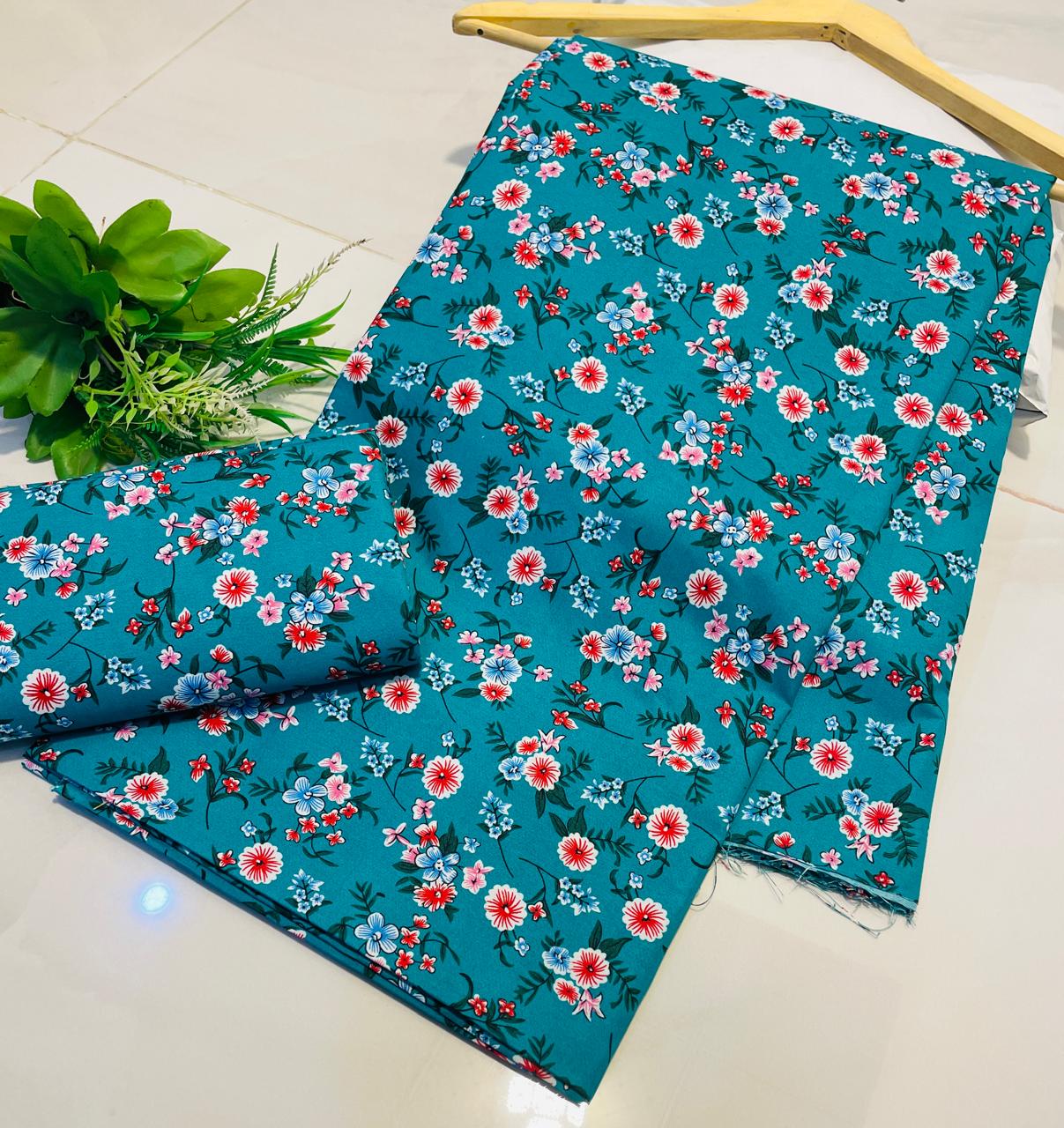 Summer Cotton UnStitched Suit