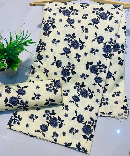 Summer Cotton UnStitched 2pc Suit