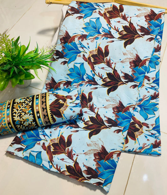 Summer Cotton UnStitched Suit